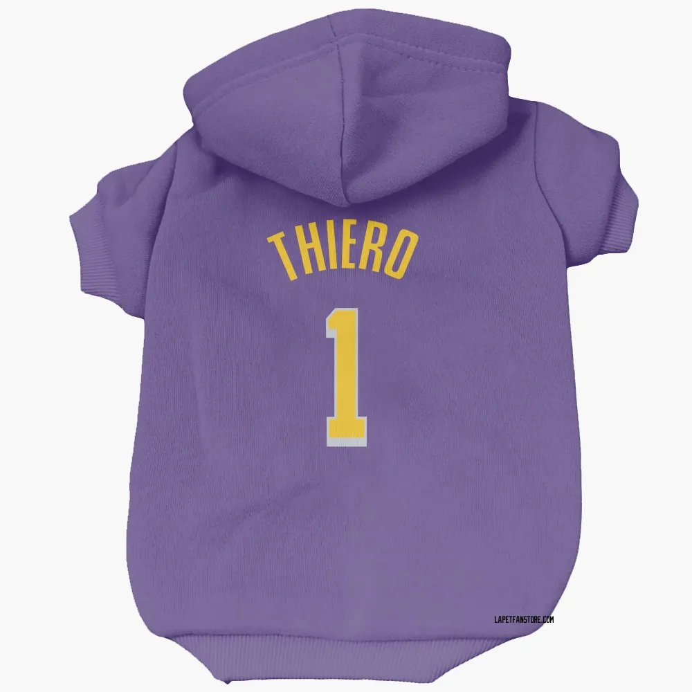 Los Angeles Lakers Adou Thiero Purple Pet Hoodie for Dog & Cat