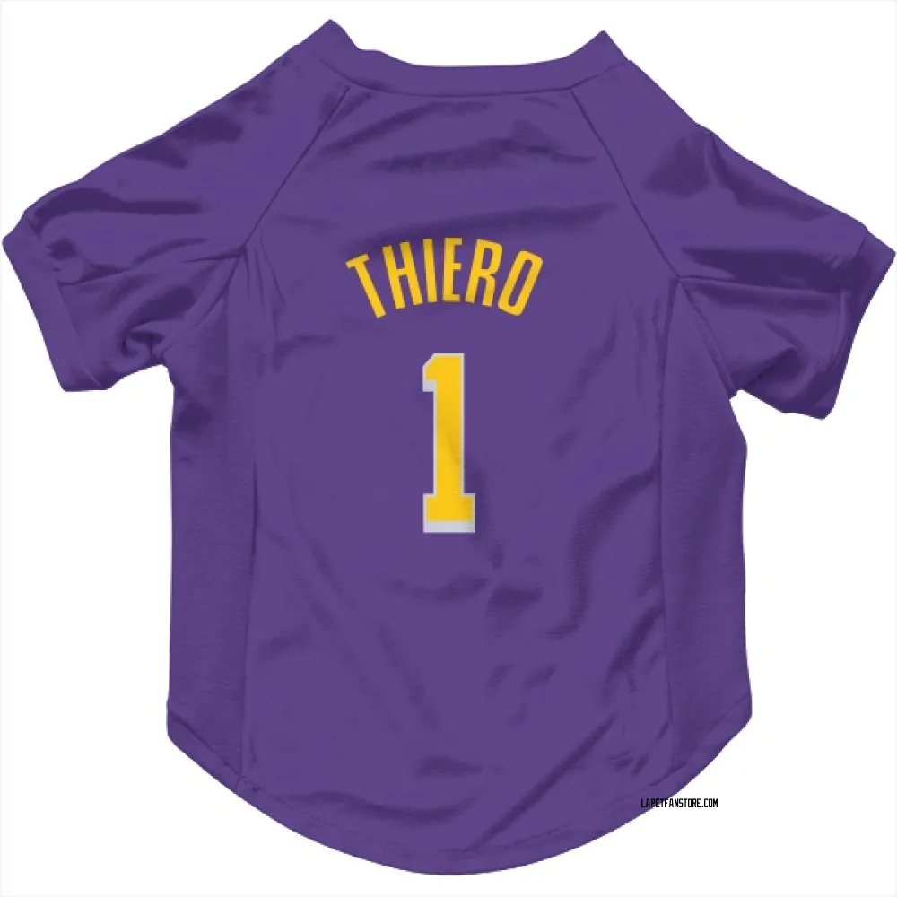 Los Angeles Lakers Adou Thiero Purple Pet Jersey for Dog & Cat