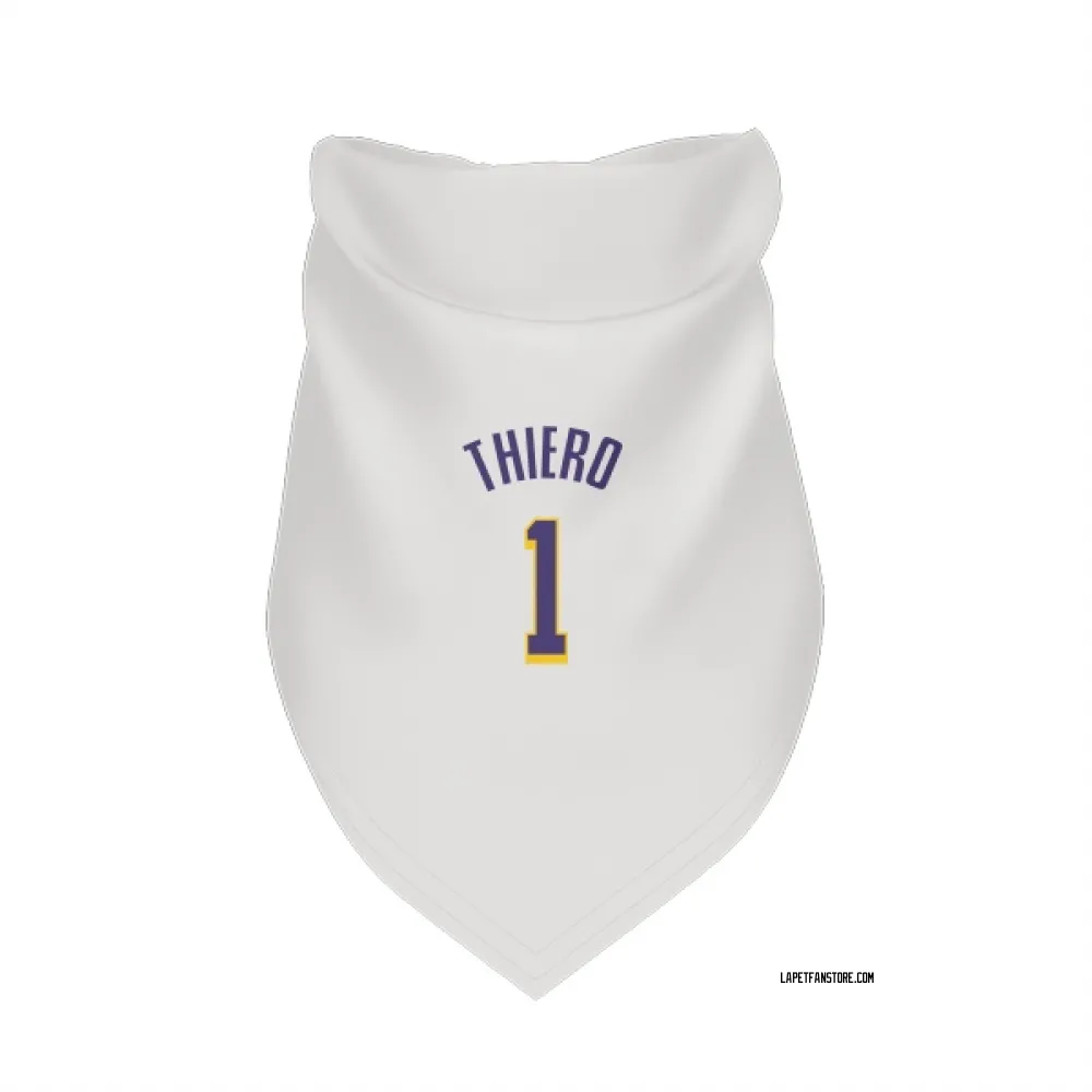 Los Angeles Lakers Adou Thiero White Purple Pet Bandana for Dog & Cat