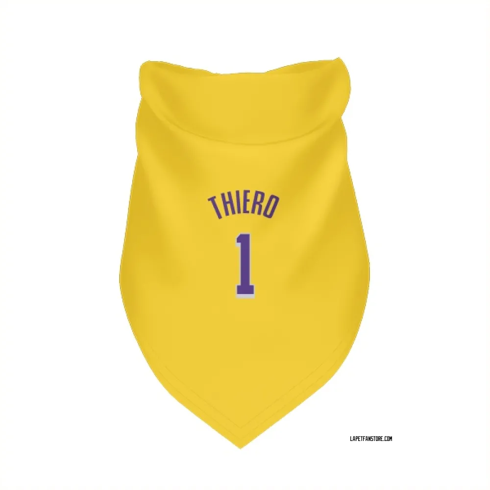 Los Angeles Lakers Adou Thiero Yellow Pet Bandana for Dog & Cat