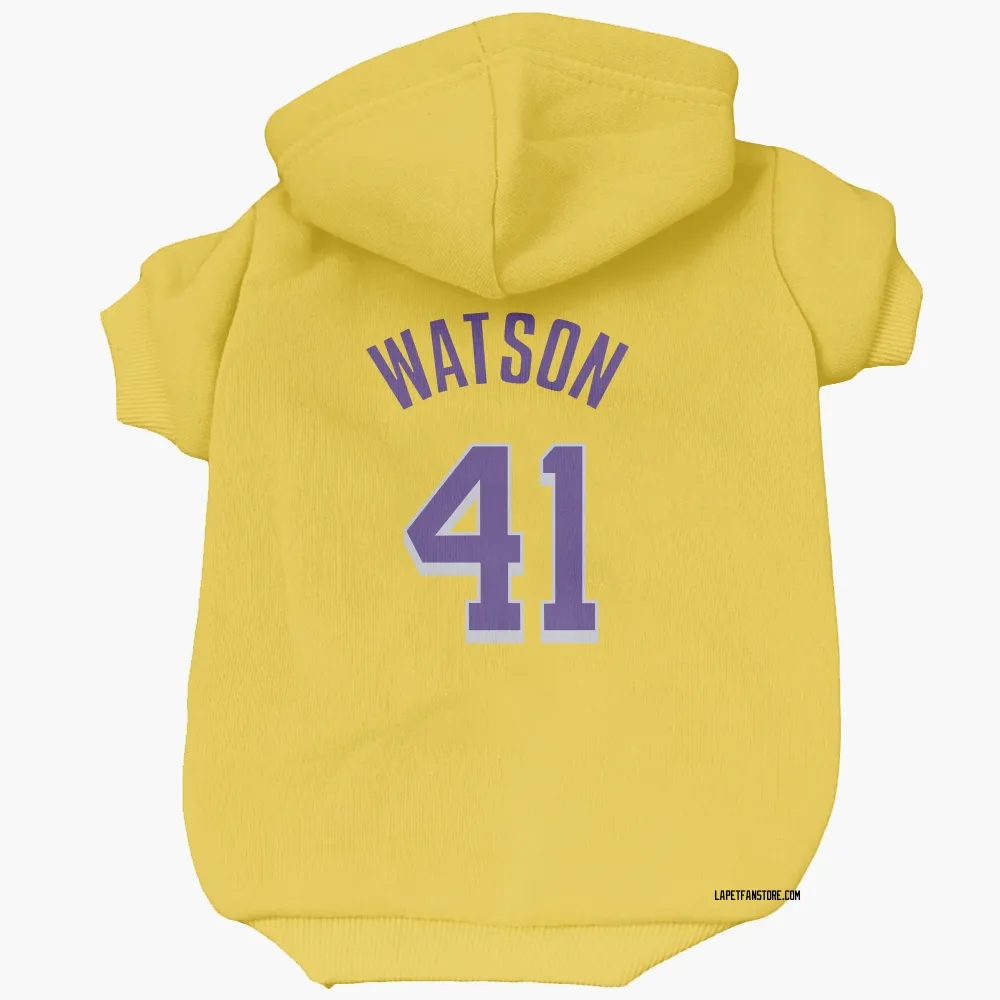Los Angeles Lakers Anton Watson Yellow Pet Hoodie for Dog & Cat