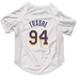 Los Angeles Lakers Armel Traore White Purple Pet Jersey for Dog & Cat