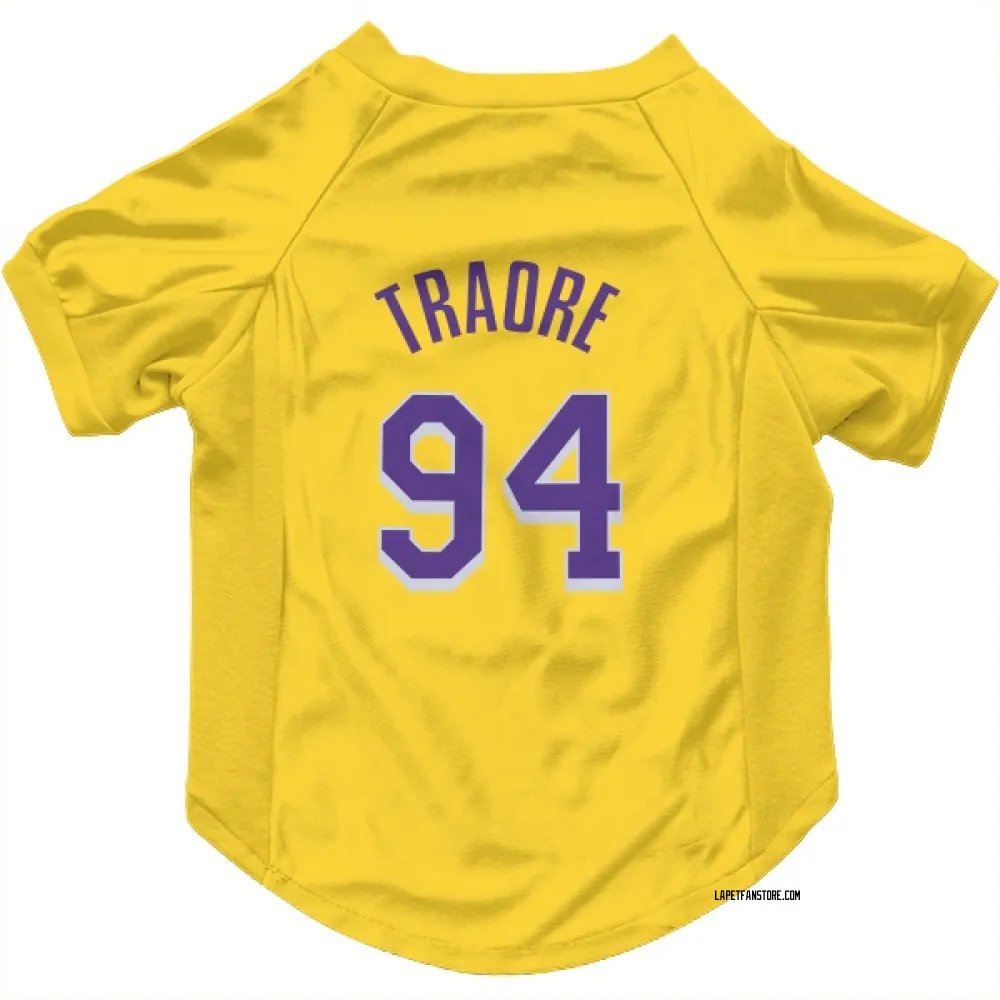 Los Angeles Lakers Armel Traore Yellow Pet Jersey for Dog & Cat