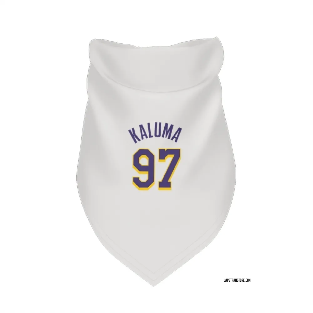 Los Angeles Lakers Arthur Kaluma White Purple Pet Bandana for Dog & Cat