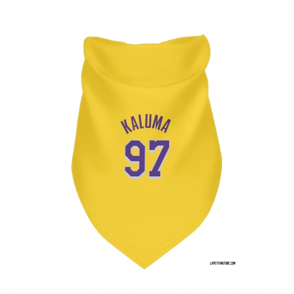 Los Angeles Lakers Arthur Kaluma Yellow Pet Bandana for Dog & Cat