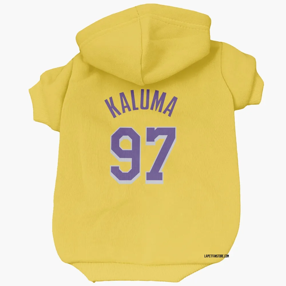 Los Angeles Lakers Arthur Kaluma Yellow Pet Hoodie for Dog & Cat