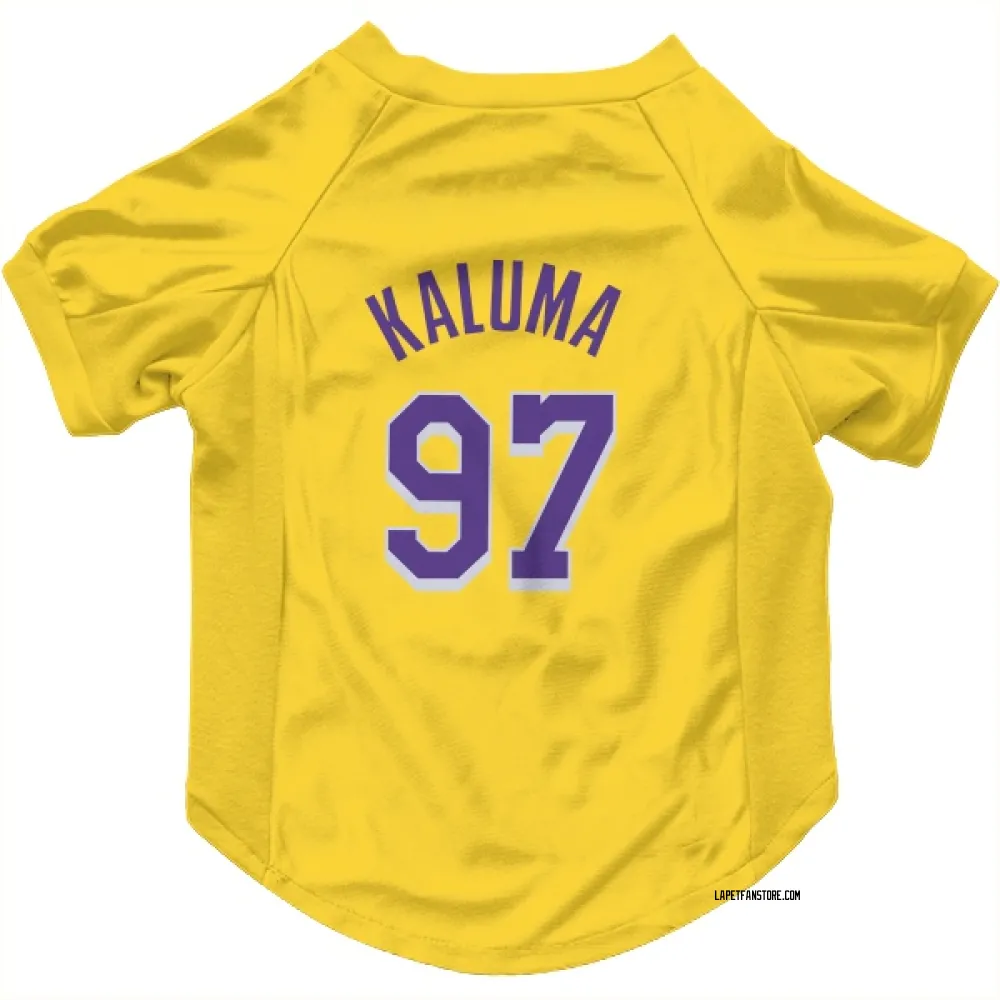 Los Angeles Lakers Arthur Kaluma Yellow Pet Jersey for Dog & Cat