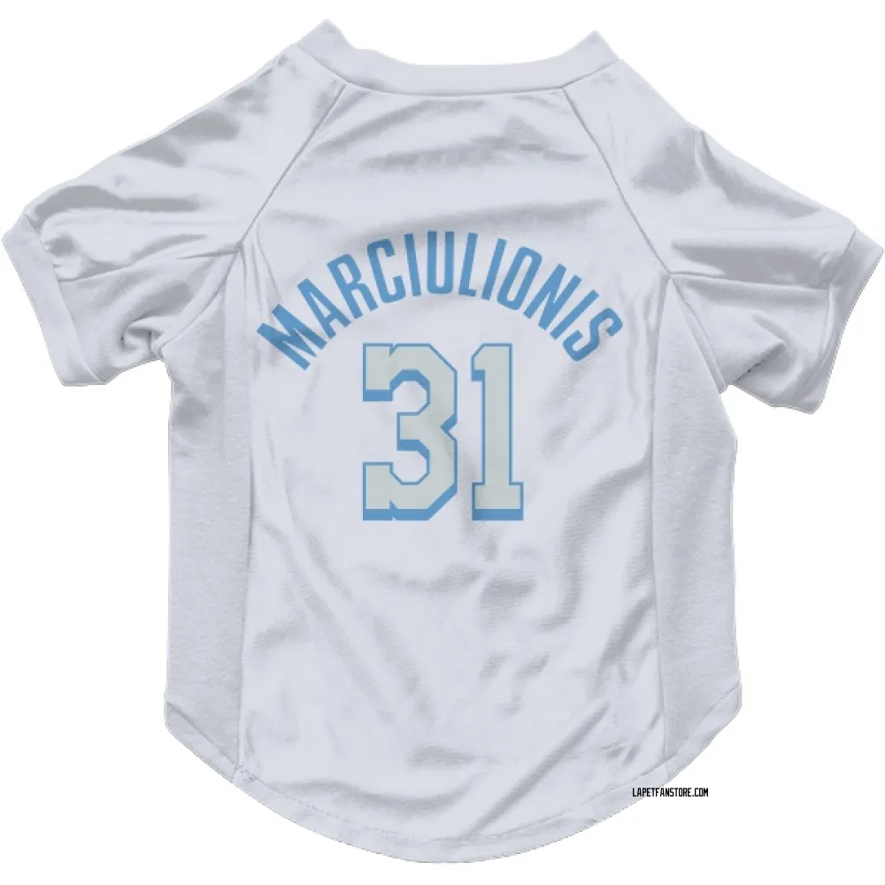 Los Angeles Lakers Augustas Marciulionis White Pet Jersey for Dog & Cat