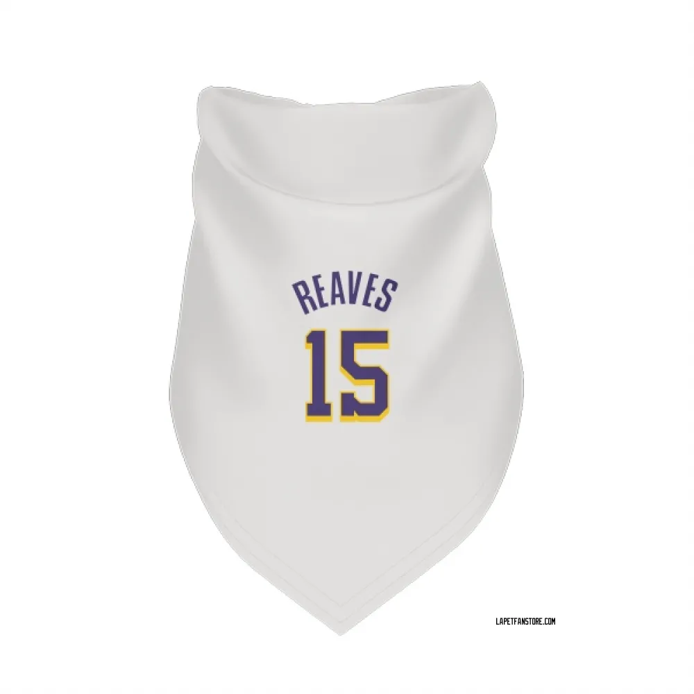 Los Angeles Lakers Austin Reaves White Purple Pet Bandana for Dog & Cat