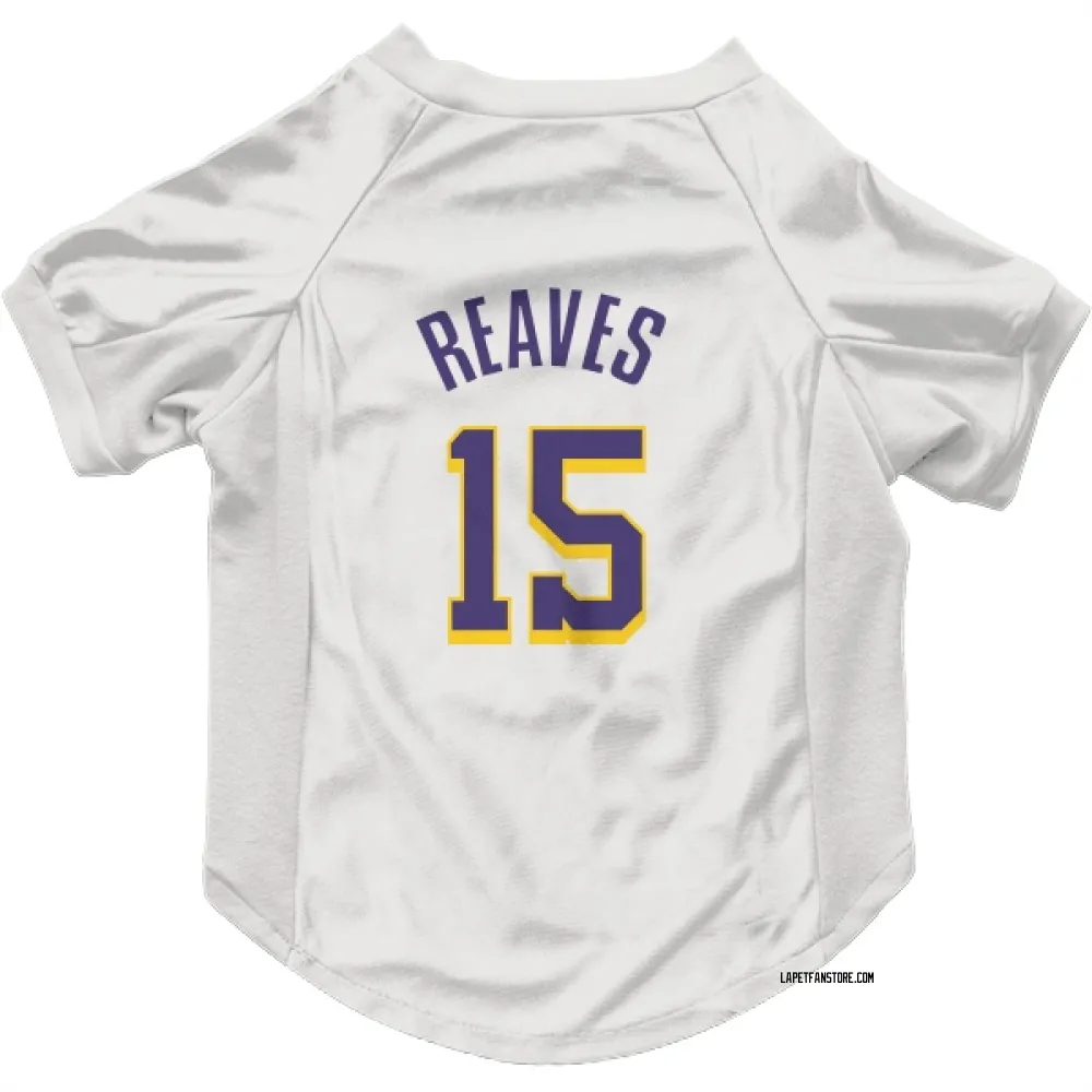 Los Angeles Lakers Austin Reaves White Purple Pet Jersey for Dog & Cat