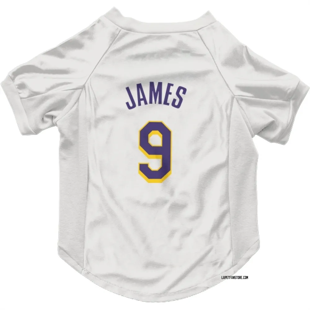 Los Angeles Lakers Bronny James White Purple Pet Jersey for Dog & Cat