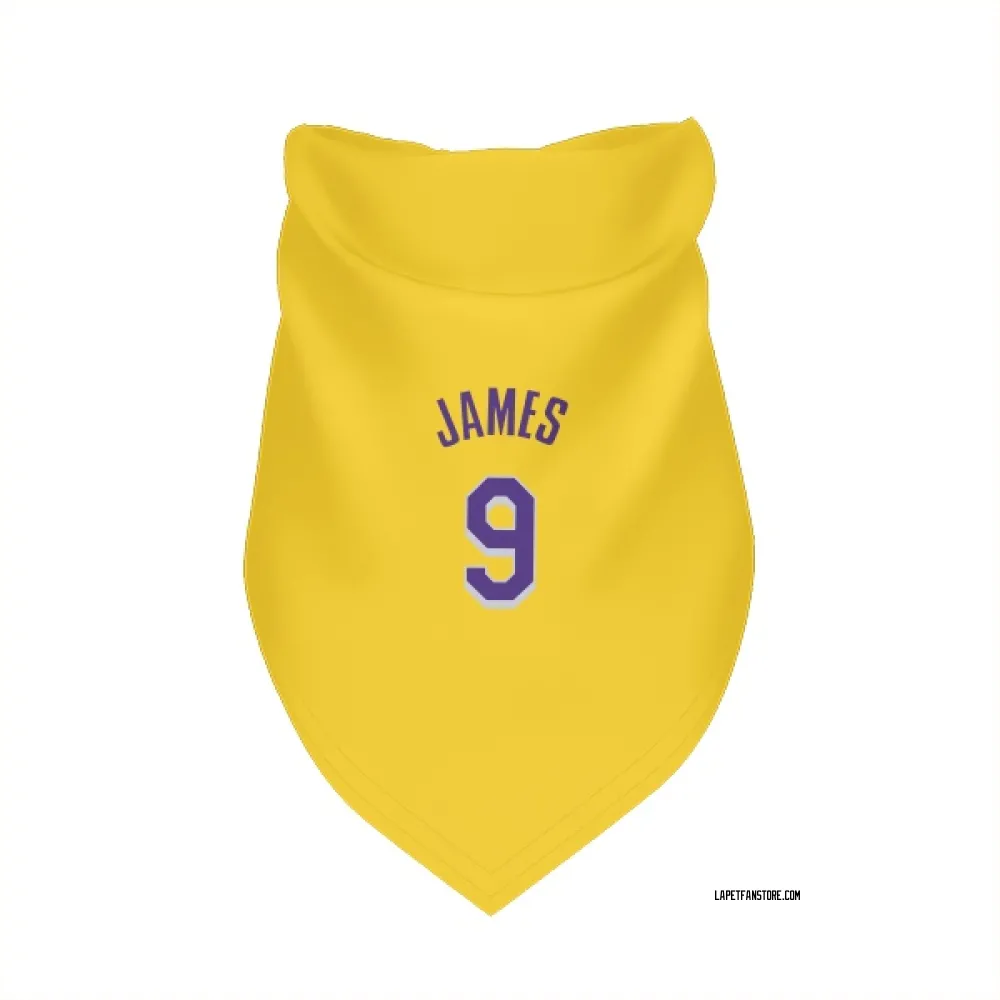 Los Angeles Lakers Bronny James Yellow Pet Bandana for Dog & Cat