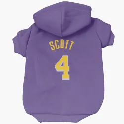 Los Angeles Lakers Byron Scott Purple Pet Hoodie for Dog & Cat