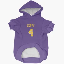 Los Angeles Lakers Byron Scott Purple Pet Hoodie for Dog & Cat