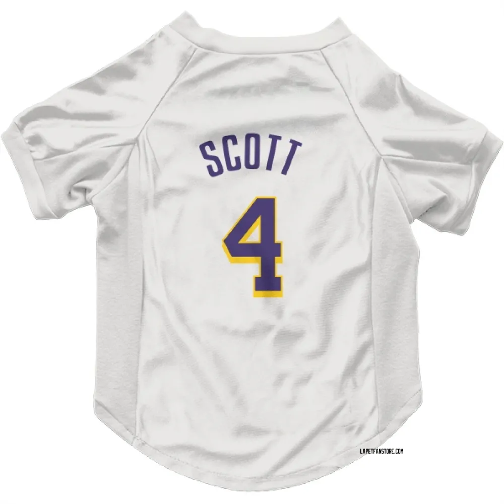 Los Angeles Lakers Byron Scott White Purple Pet Jersey for Dog & Cat