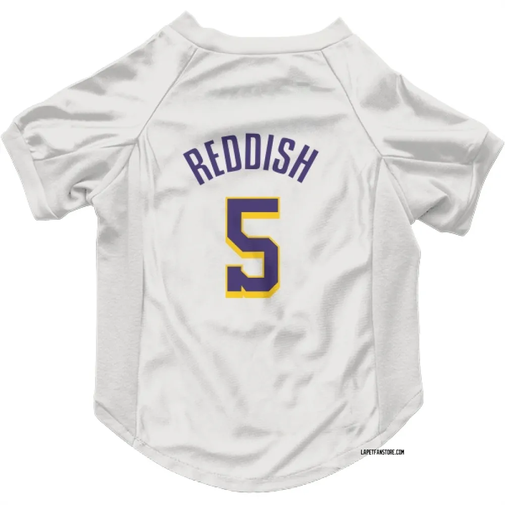 Los Angeles Lakers Cam Reddish White Purple Pet Jersey for Dog & Cat