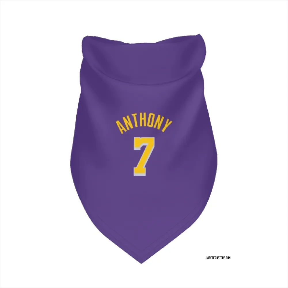 Los Angeles Lakers Carmelo Anthony Purple Pet Bandana for Dog & Cat