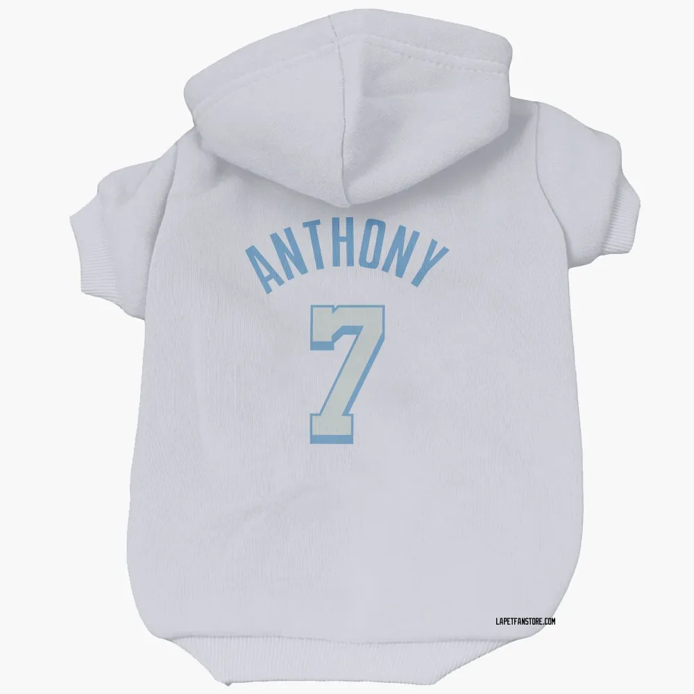 Los Angeles Lakers Carmelo Anthony White Pet Hoodie for Dog & Cat