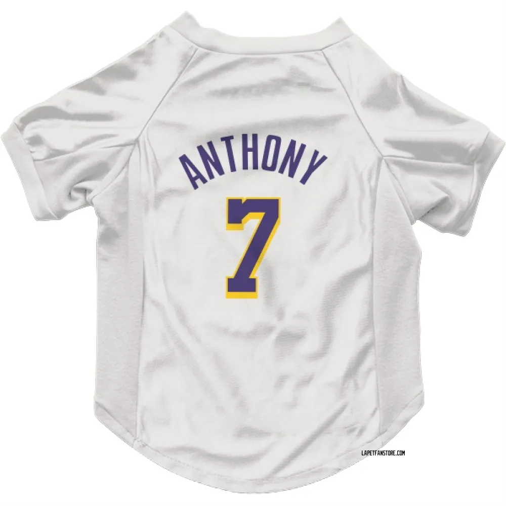 Los Angeles Lakers Carmelo Anthony White Purple Pet Jersey for Dog & Cat
