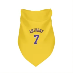 Los Angeles Lakers Carmelo Anthony Yellow Pet Bandana for Dog & Cat