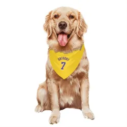 Los Angeles Lakers Carmelo Anthony Yellow Pet Bandana for Dog & Cat