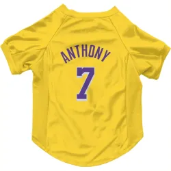 Los Angeles Lakers Carmelo Anthony Yellow Pet Jersey for Dog & Cat