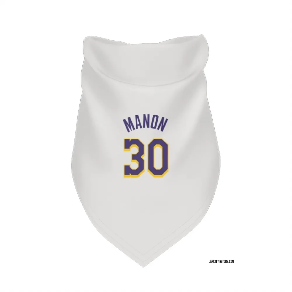 Los Angeles Lakers Chris Manon White Purple Pet Bandana for Dog & Cat