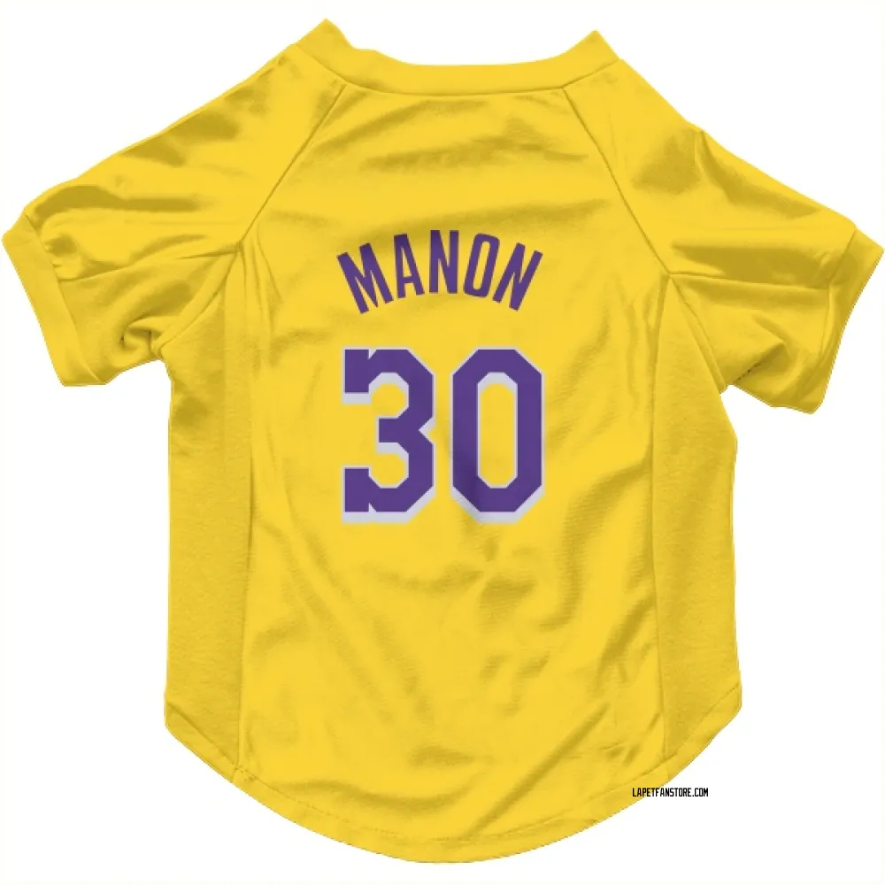 Los Angeles Lakers Chris Manon Yellow Pet Jersey for Dog & Cat