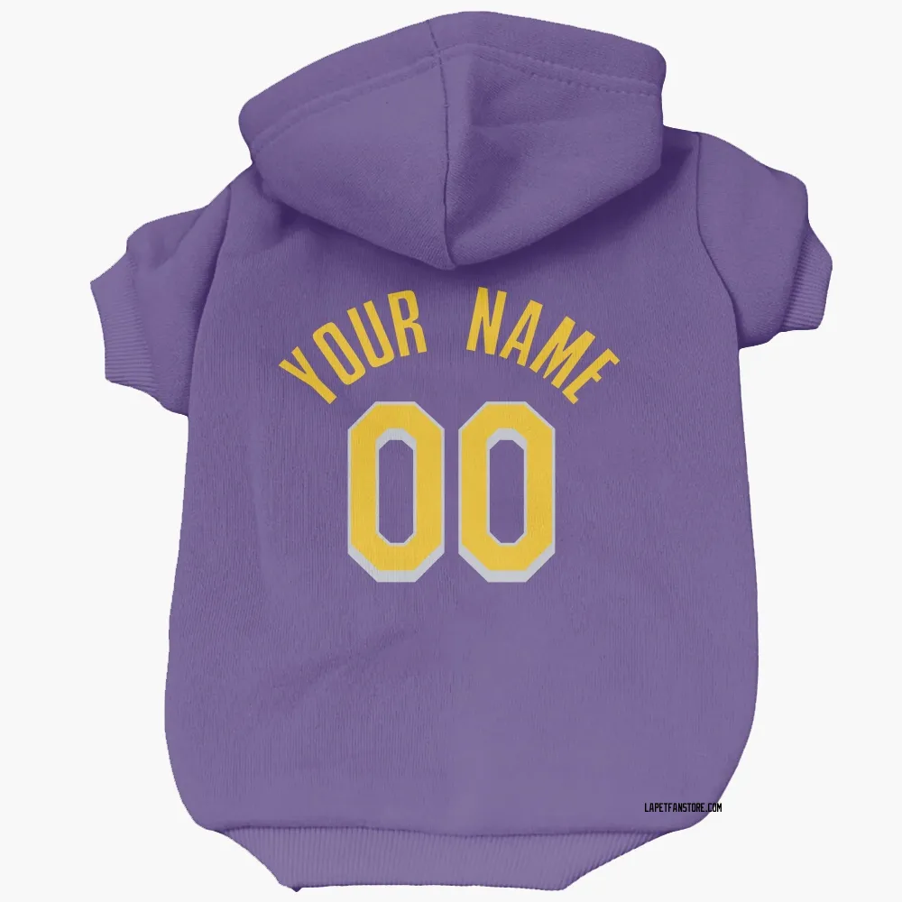 Los Angeles Lakers Custom Purple Pet Hoodie for Dog & Cat