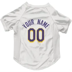 Los Angeles Lakers Custom White Purple Pet Jersey for Dog & Cat