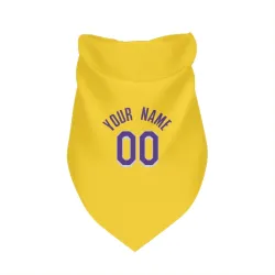 Los Angeles Lakers Custom Yellow Pet Bandana for Dog & Cat
