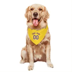 Los Angeles Lakers Custom Yellow Pet Bandana for Dog & Cat