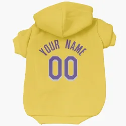Los Angeles Lakers Custom Yellow Pet Hoodie for Dog & Cat