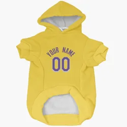 Los Angeles Lakers Custom Yellow Pet Hoodie for Dog & Cat