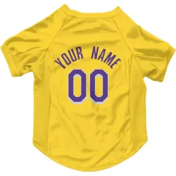 Los Angeles Lakers Custom Yellow Pet Jersey for Dog & Cat