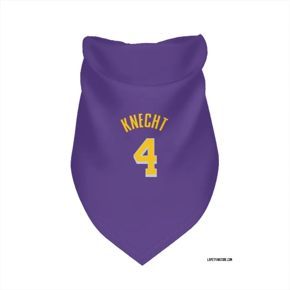 Los Angeles Lakers Dalton Knecht Purple Pet Bandana for Dog & Cat