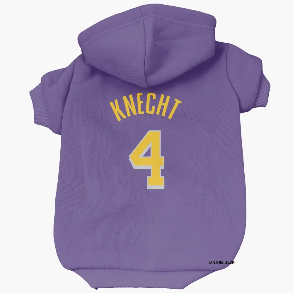 Los Angeles Lakers Dalton Knecht Purple Pet Hoodie for Dog & Cat