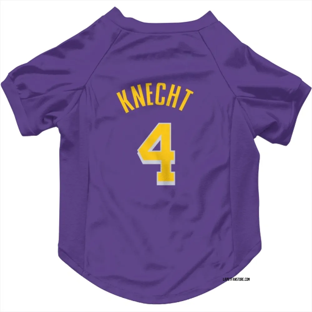 Los Angeles Lakers Dalton Knecht Purple Pet Jersey for Dog & Cat