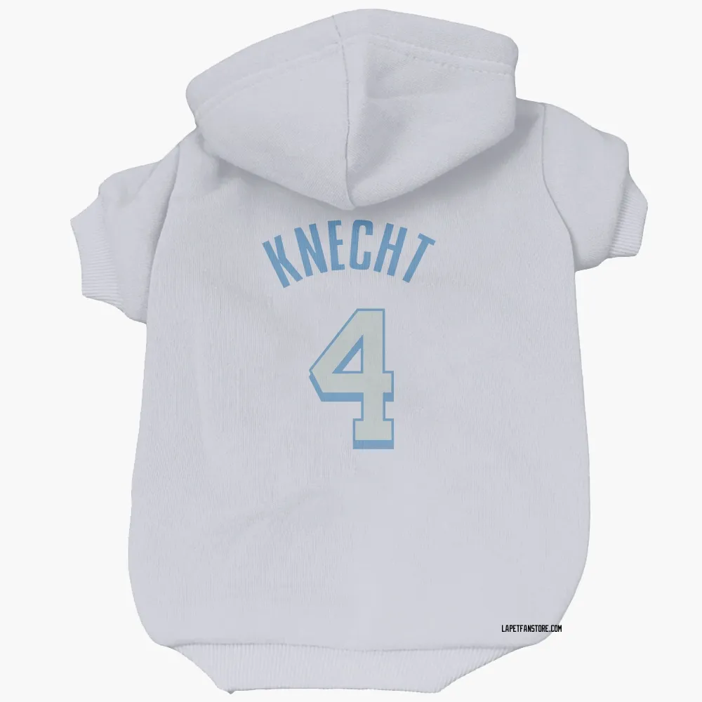 Los Angeles Lakers Dalton Knecht White Pet Hoodie for Dog & Cat