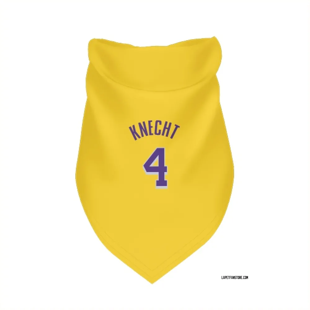 Los Angeles Lakers Dalton Knecht Yellow Pet Bandana for Dog & Cat