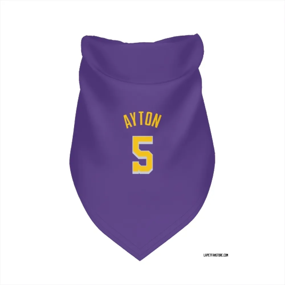 Los Angeles Lakers Deandre Ayton Purple Pet Bandana for Dog & Cat