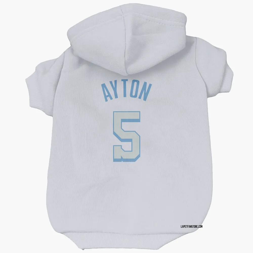 Los Angeles Lakers Deandre Ayton White Pet Hoodie for Dog & Cat