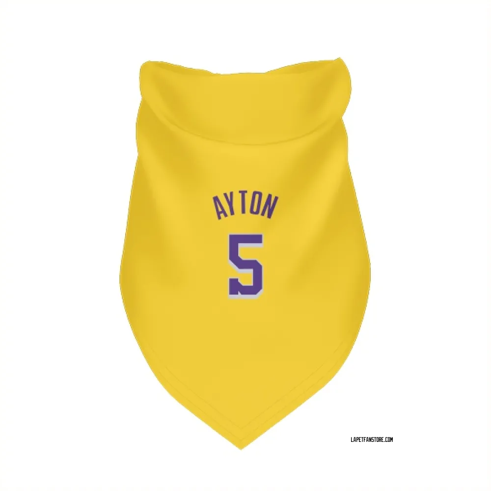 Los Angeles Lakers Deandre Ayton Yellow Pet Bandana for Dog & Cat