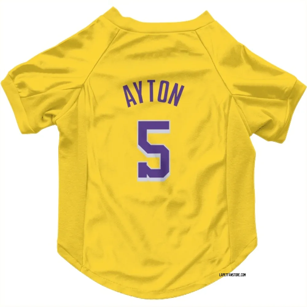 Los Angeles Lakers Deandre Ayton Yellow Pet Jersey for Dog & Cat