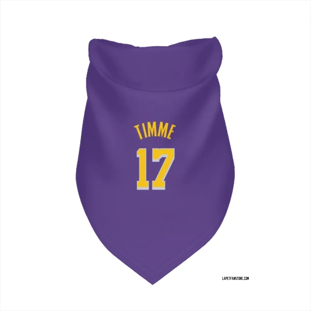 Los Angeles Lakers Drew Timme Purple Pet Bandana for Dog & Cat