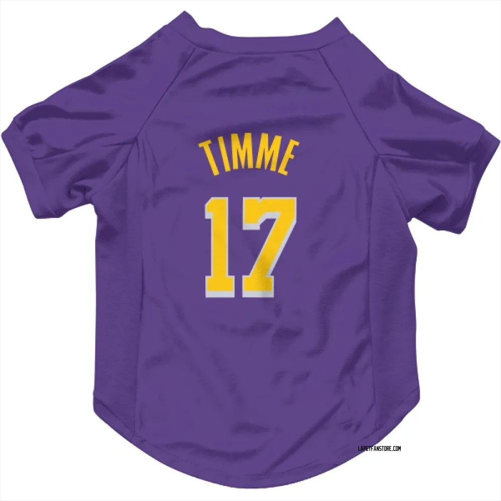 Los Angeles Lakers Drew Timme Purple Pet Jersey for Dog & Cat