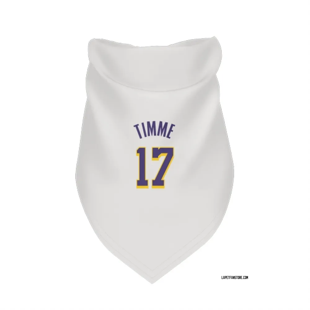 Los Angeles Lakers Drew Timme White Purple Pet Bandana for Dog & Cat