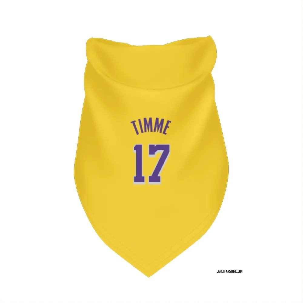 Los Angeles Lakers Drew Timme Yellow Pet Bandana for Dog & Cat