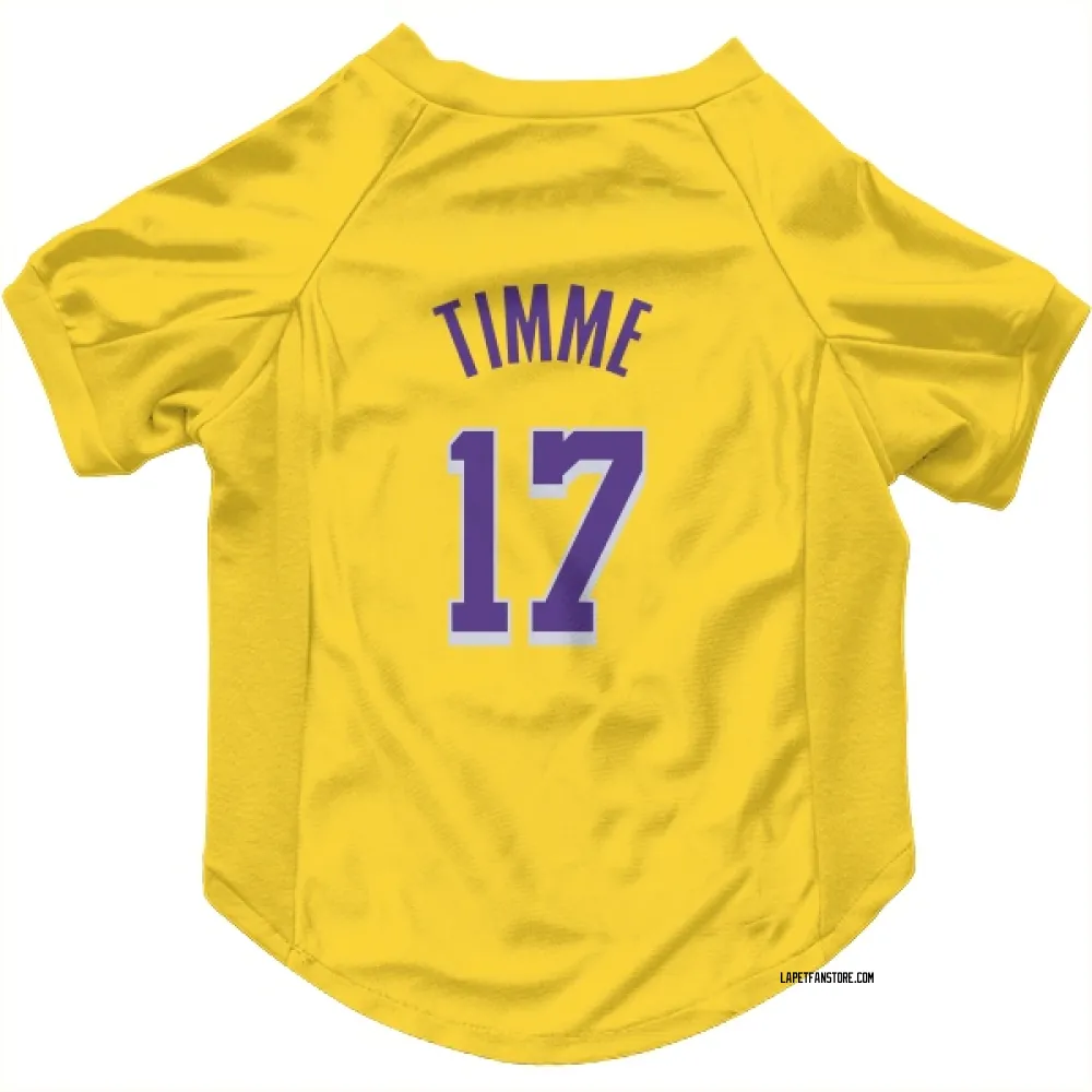 Los Angeles Lakers Drew Timme Yellow Pet Jersey for Dog & Cat