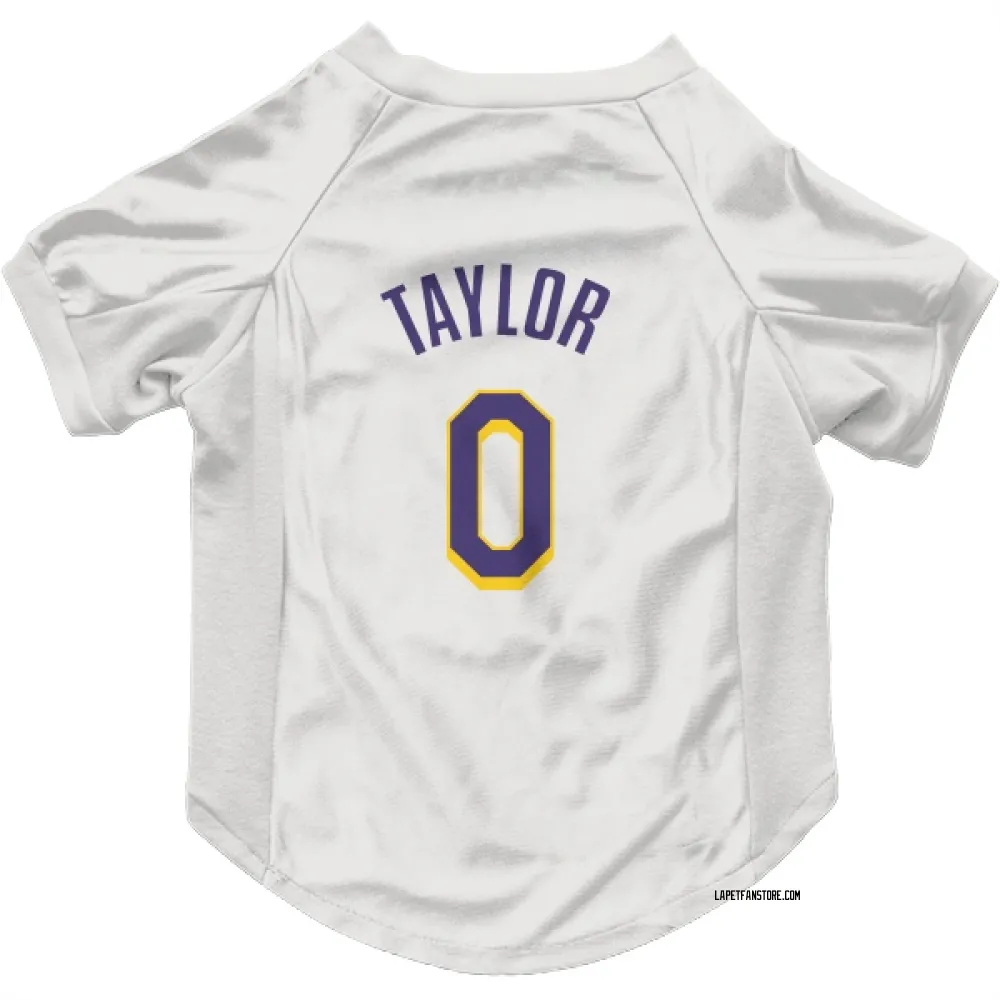 Los Angeles Lakers Ethan Taylor White Purple Pet Jersey for Dog & Cat